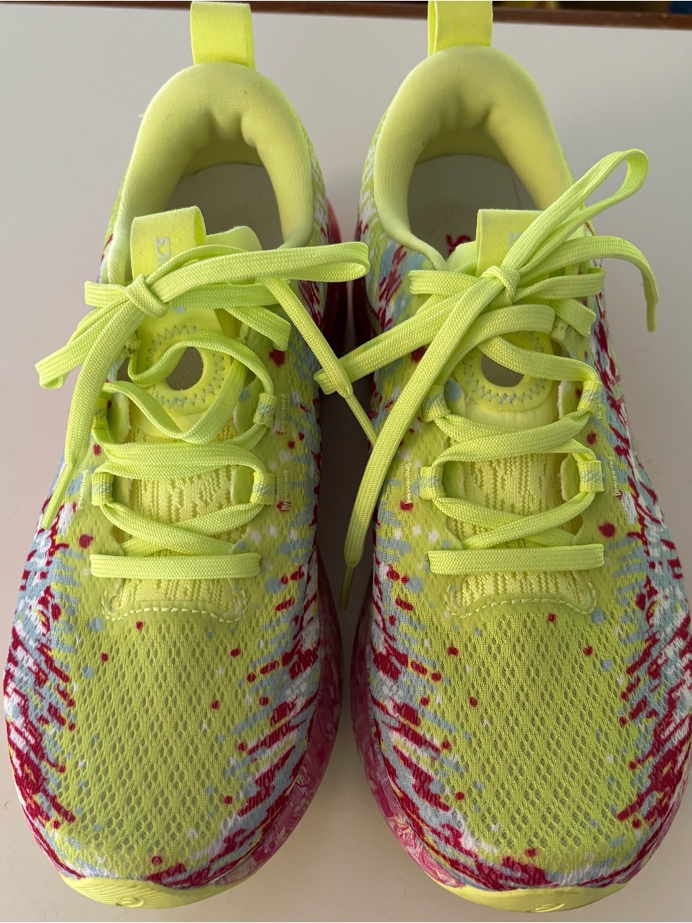 ASICS Neon Yellow & Pink Women's Athletic Running Shoes - Picture 5 of 6